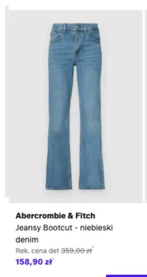 Jeansy Bootcut Abercrombie & Fitch niebieski denim promocja w Lounge by Zalando