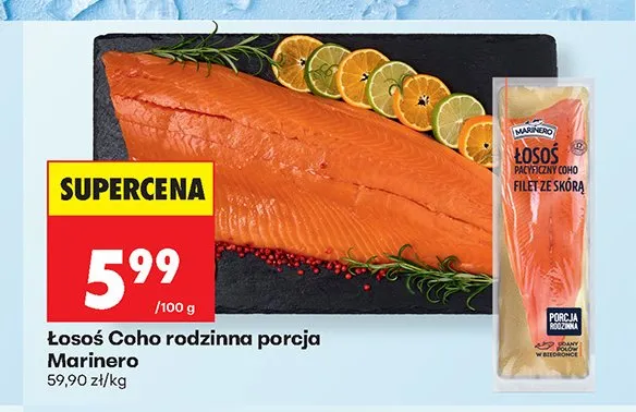Łosoś Coho rodzinna porcja Marinero promocja w Biedronka
