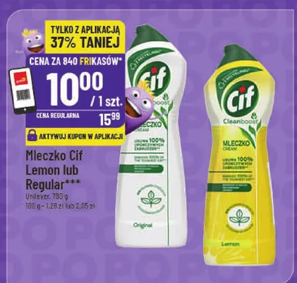 Mleczko Cif Lemon lub Regular promocja w POLOmarket