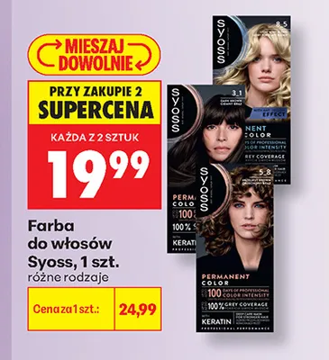 Farba do włosów Syoss 8,5 promocja w Biedronka