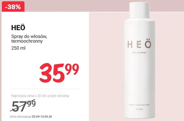 Spray do włosów, termoochronny promocja w Rossmann