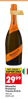 Wino musujące Mionetto Prosecco Treviso D.O.C. wytrawne białe promocja w Biedronka
