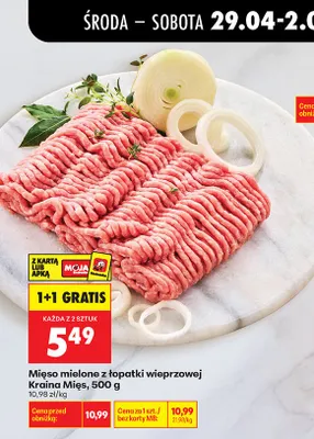 Mięso mielone z łopatki wieprzowej Kraina Mięs promocja w Biedronka
