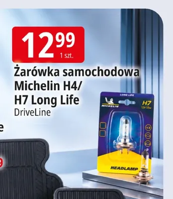 Żarówka samochodowa Michelin H7 Long Life DriveLine promocja w Leclerc