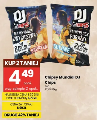 Chipsy Mundial DJ Chips solone promocja w Delikatesy Centrum