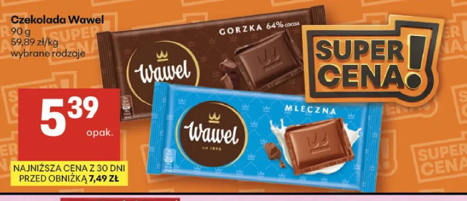 Czekolada Wawel gorzka 64% promocja w Delikatesy Centrum