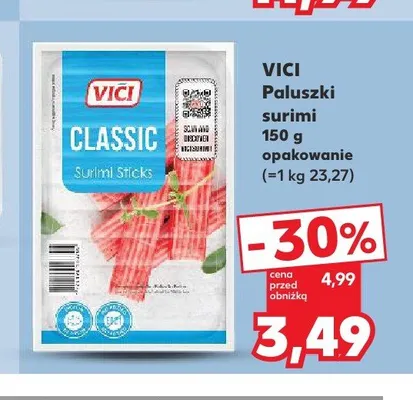 Paluszki surimi Vici Classic promocja w Kaufland