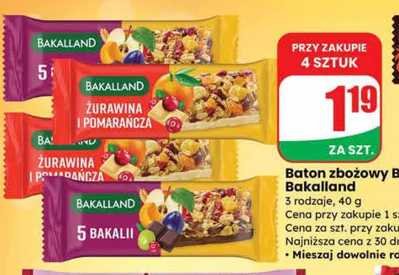 Baton zbożowy BA! 5 bakalii promocja w Dino