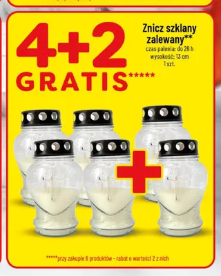 Znicz szklany zalewany promocja w POLOmarket
