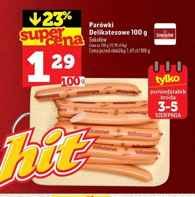 Parówki Delikatesowe Sokołów promocja w TOPAZ