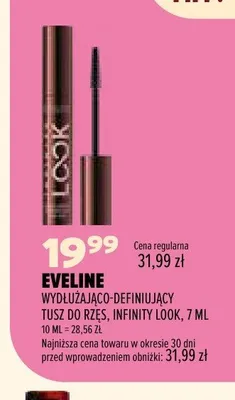 Tusz do rzęs Eveline Infinity Look promocja w Drogerie Natura