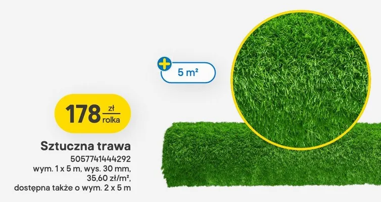 Sztuczna trawa promocja w Castorama