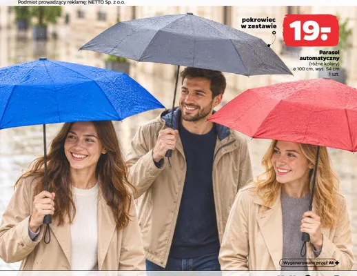 Parasol automatyczny promocja w Netto
