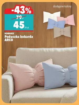 Poduszka kokarda Arco dostępne kolory promocja w Biedronka