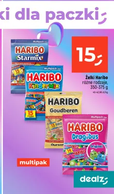 Żelki Haribo Goudberen 15-pak promocja w Dealz