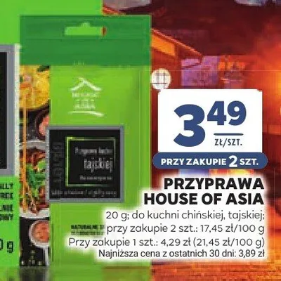 Przyprawa do kuchni tajskiej House of Asia promocja w Stokrotka
