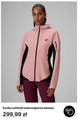 Kurtka softshell wiatroodporna damska 4F promocja w 4F