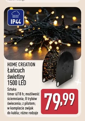 Łańcuch świetlny 1500 LED Home Creation promocja w Aldi