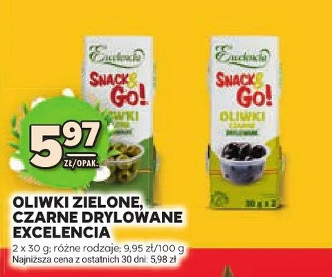 Oliwki zielone, czarne drylowane Excelencia promocja w Stokrotka