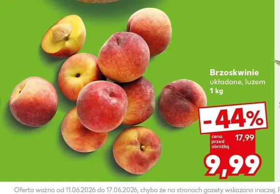 Brzoskwinie układane promocja w Kaufland