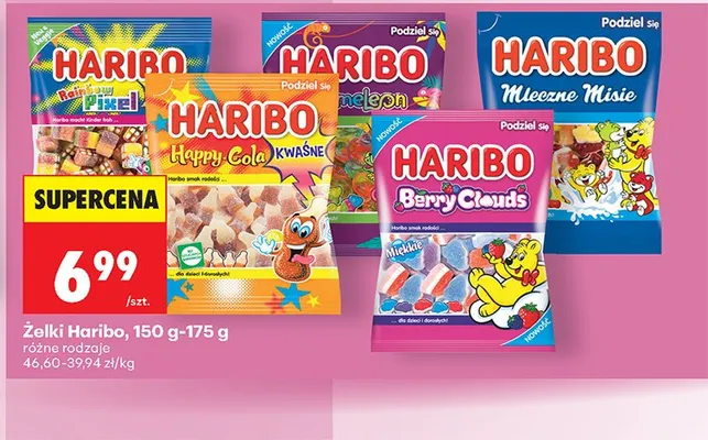 Żelki, różne rodzaje promocja w Biedronka