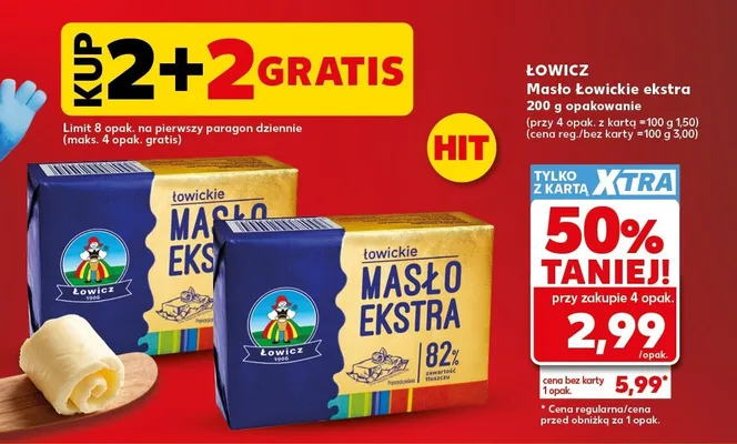 Masło Łowickie ekstra promocja w Kaufland
