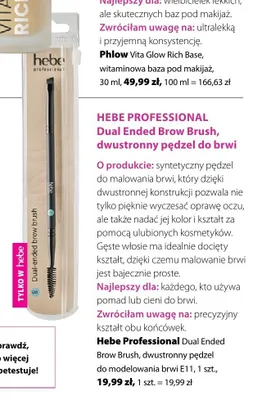 Pędzel do brwi Hebe Professional Dual Ended Brow Brush promocja w Hebe