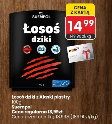 Łosoś dziki z Alaski plastry Suempol promocja w Market Point
