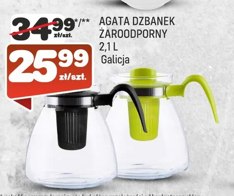 Dzbanek żaroodporny Agata 2,1 l Galicja promocja w Społem Praga