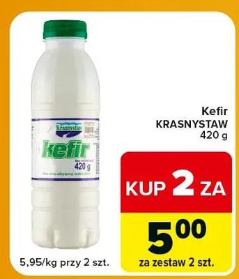 Kefir Krasnystaw 2-pak promocja w Carrefour Express