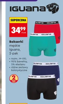 Bokserki męskie Iguana 2-pak promocja w Biedronka