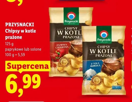 Chipsy w kotle prażone solone Przysnacki promocja w Lidl