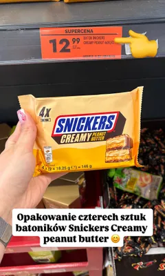 Baton Snickers Creamy Peanut Butter 4-pak 36,5g promocja w Biedronka