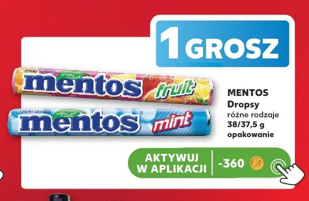 Dropsy Mentos Mint promocja w Kaufland