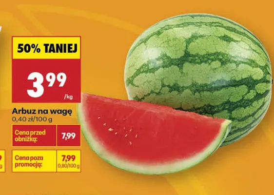 Arbuz na wagę promocja w Biedronka