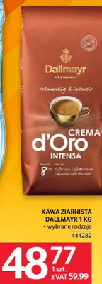 Kawa ziarnista Dallmayr Crema d'Oro Intensa 1 KG promocja w Selgros