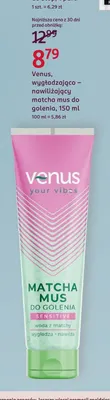 Wygładzająco-nawilżający matcha mus do golenia Venus promocja w Rossmann