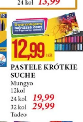 Pastele krótkie suche Mungyo 12 kolorów promocja w Leclerc