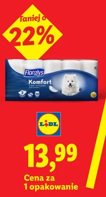 Papier toaletowy 3-warstwowy Floralys Komfort promocja w Lidl