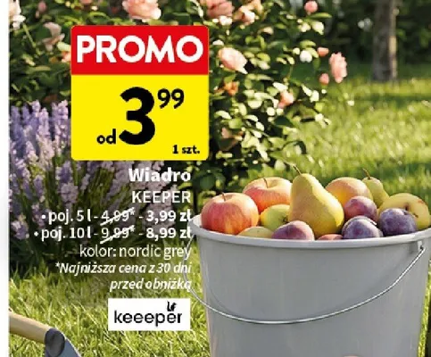 Wiadro KEEPER 10 l promocja w Intermarche