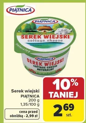 Serek wiejski PIĄTNICA promocja w Carrefour