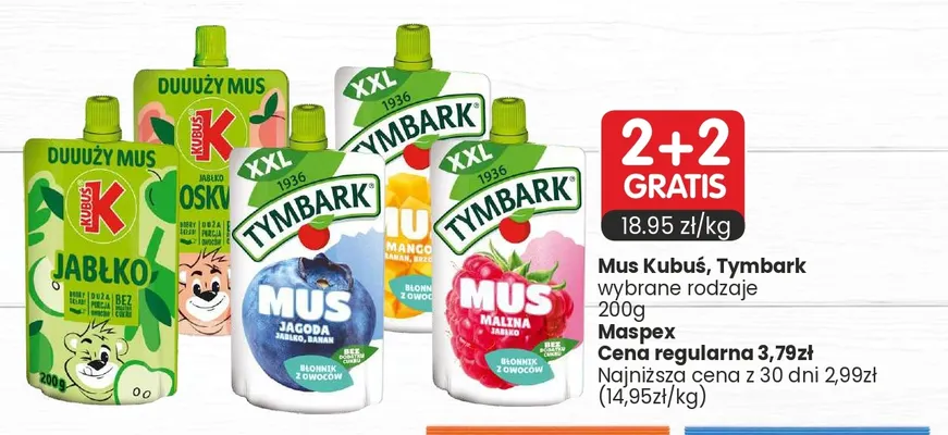 Mus Kubuś jabłko brzoskwinia promocja w Market Point