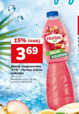 Napój niegazowany Hortex Jabłko Rabarbar promocja w Hitpol