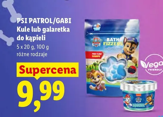 Kule do kąpieli Psi Patrol/Gabi promocja w Lidl