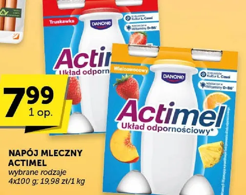 Napój mleczny Actimel wybrane rodzaje promocja w Euro Sklep