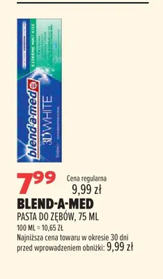 Pasta do zębów Blend-a-med promocja w Drogerie Natura
