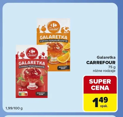 Galaretka o smaku pomarańczowym Carrefour promocja w Carrefour Market