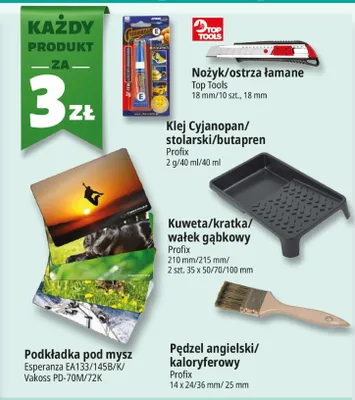 Nożyk/ostrze łamane 18mm/10szt., 18mm promocja w Leclerc