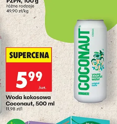 Woda kokosowa Coconaut promocja w Biedronka