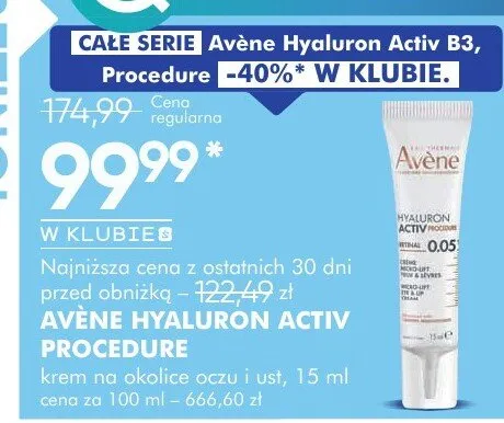 Krem na okolice oczu i ust Hyaluron Activ Procedure promocja w Super-Pharm